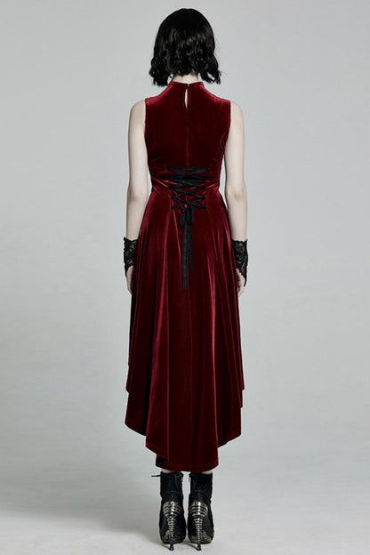 Dunkle Damen-Velvet-Longdress