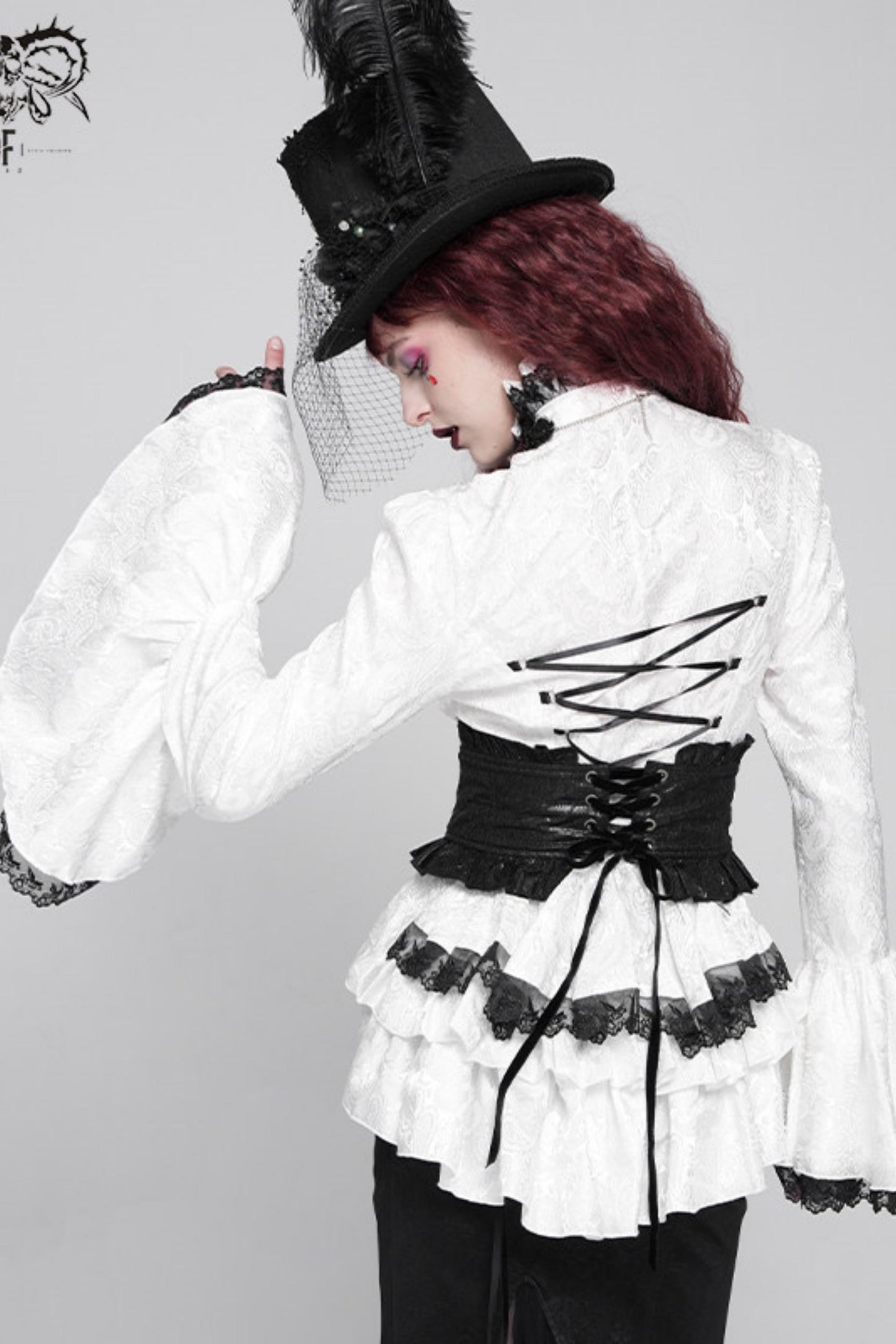 Gothic Prince Princess-Sleeve Blouse