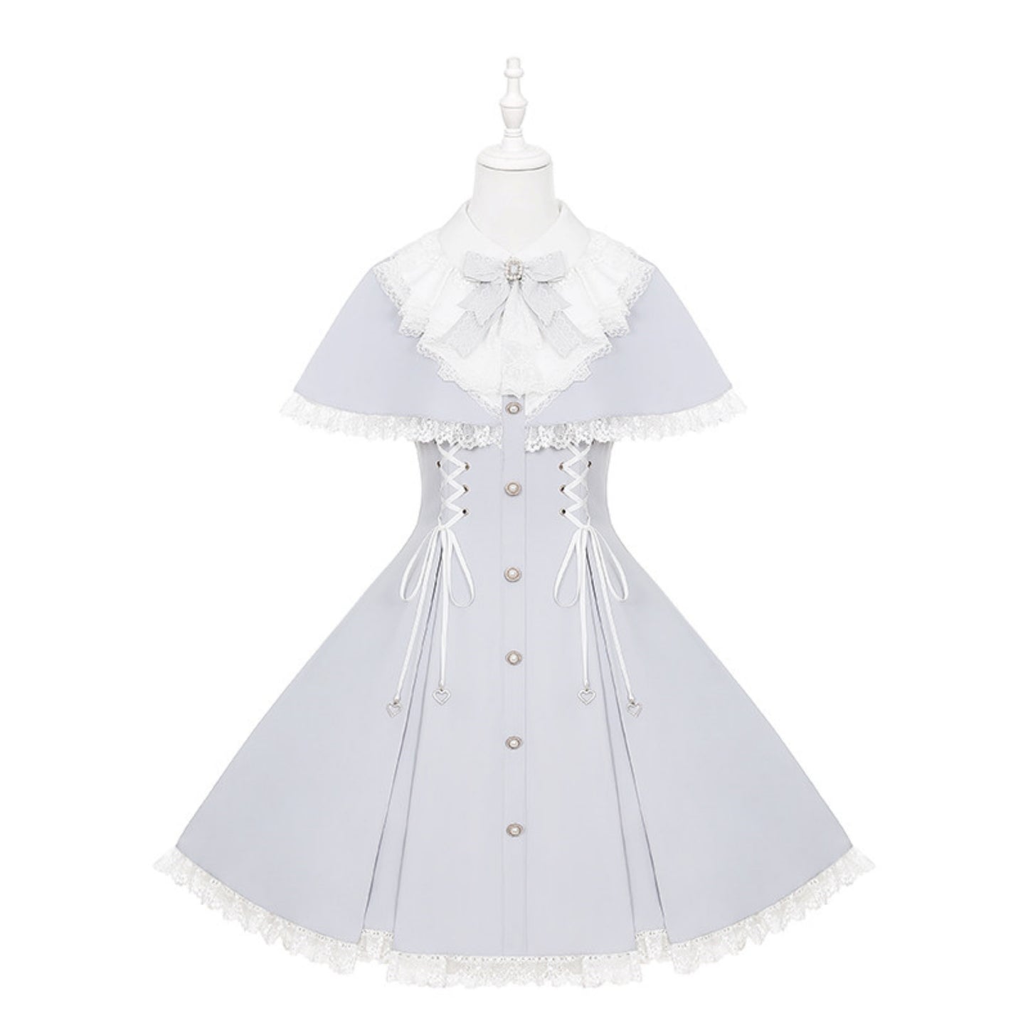 Angelcore Lace Cape Dress