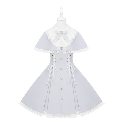 Angelcore Lace Cape Dress