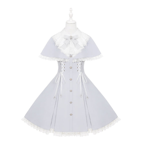 Angelcore Lace Cape Dress