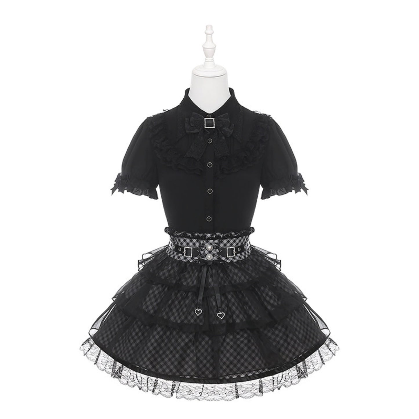 Black Lace Subculture Jirai Kei Set