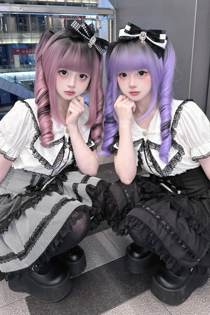 Lace Ribbon Sailor Jirai Kei Set