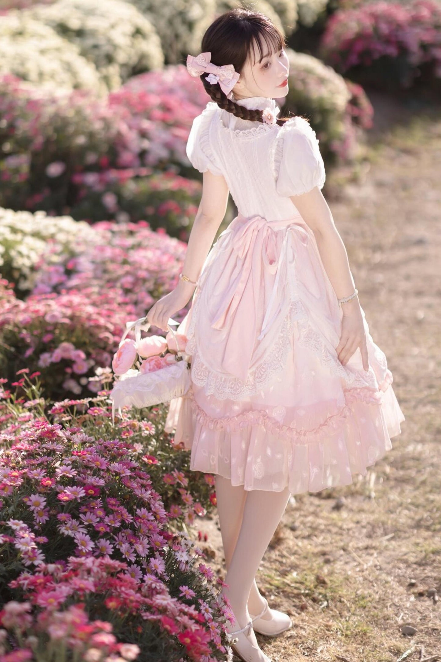 薔薇とチューリップのプリンセスドレス