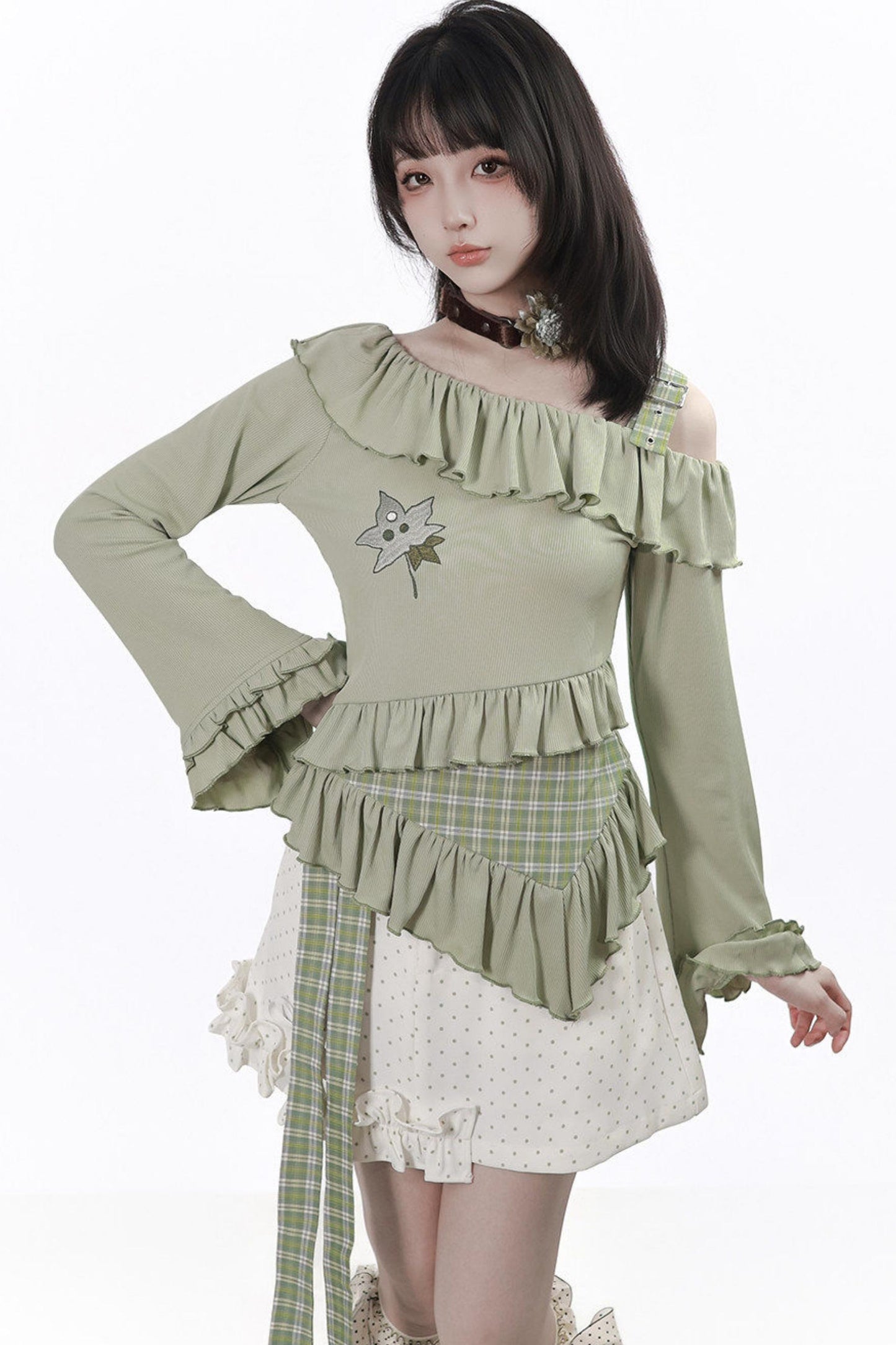 Mintfarbenes Punkte-Set