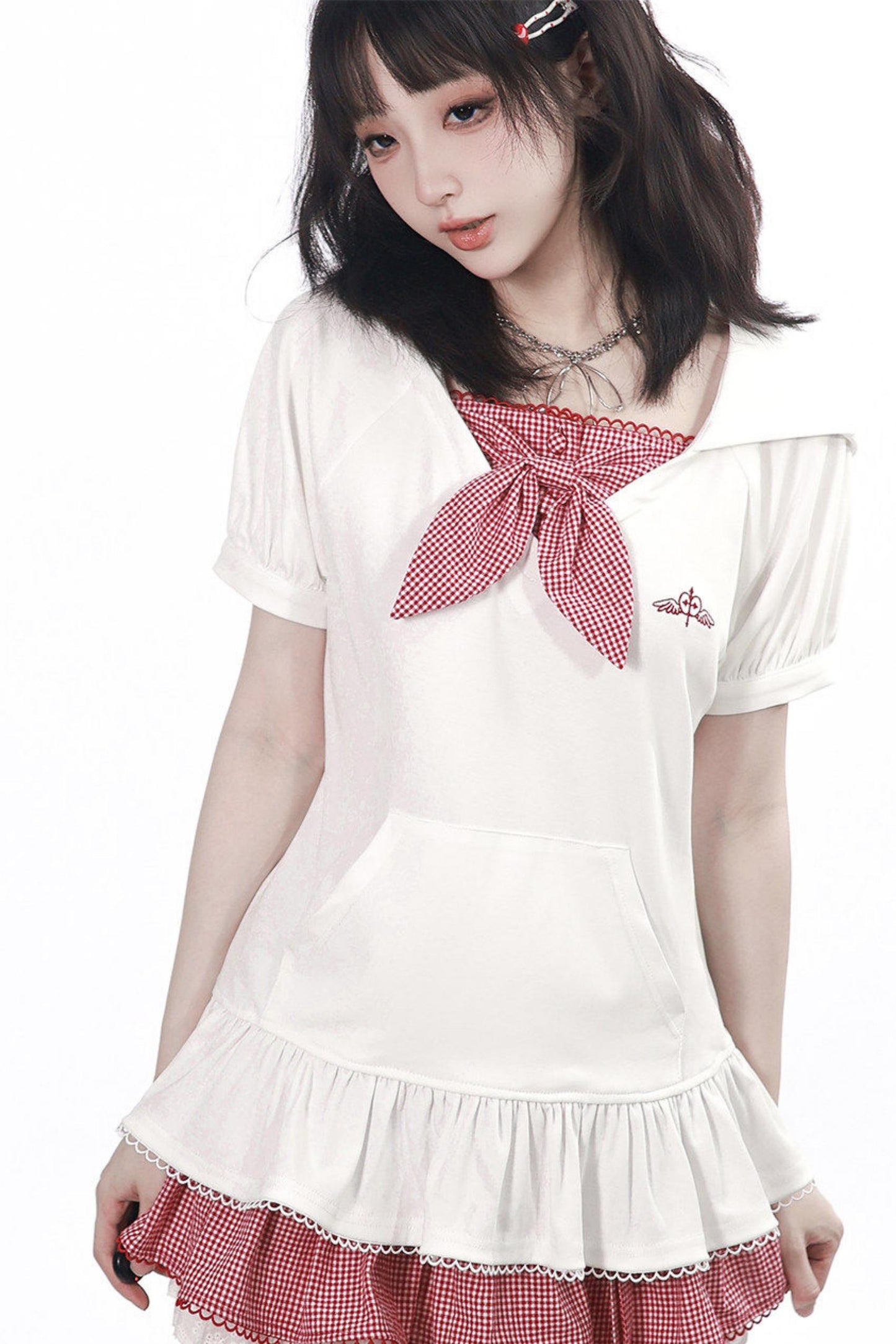 Apple Red Bunny Ear Girly Set