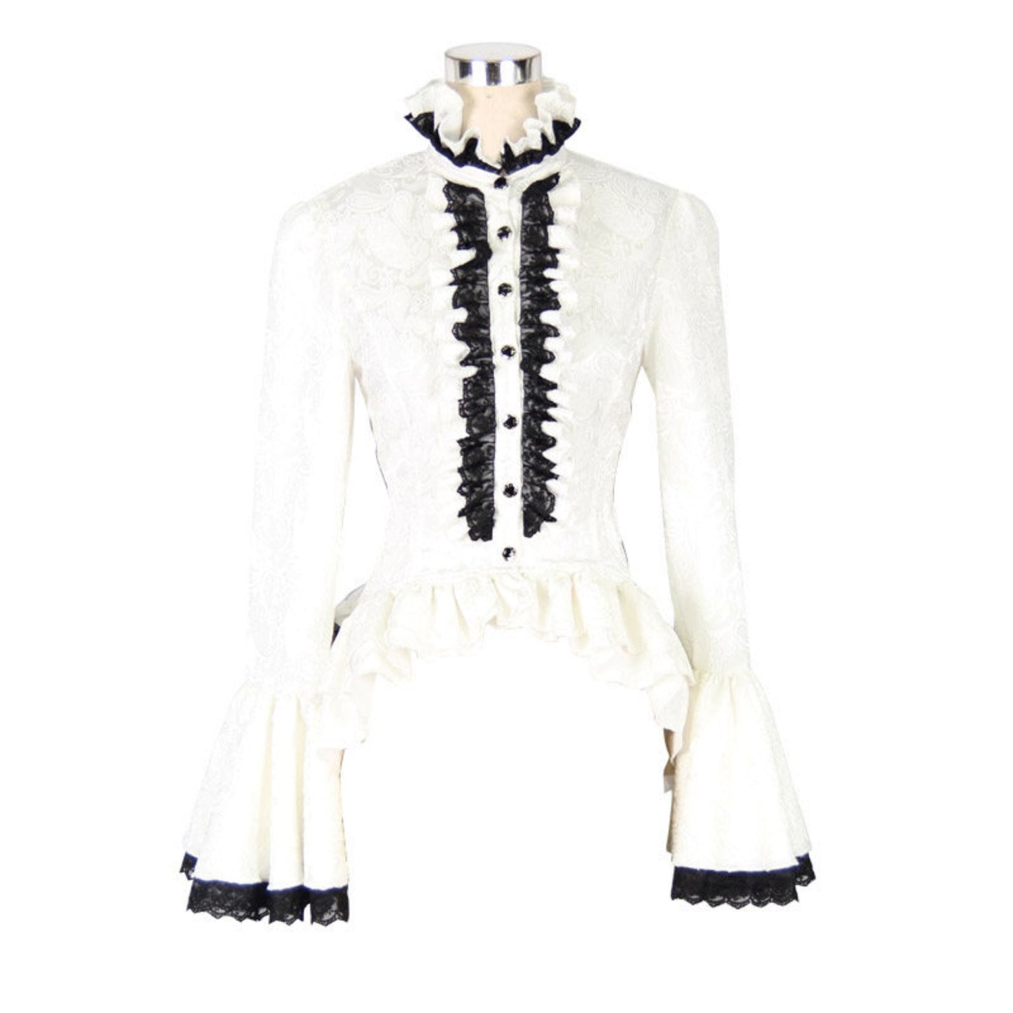 Gothic Prince Princess-Sleeve Blouse
