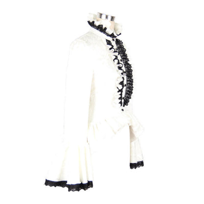 Gothic Prince Princess-Sleeve Blouse