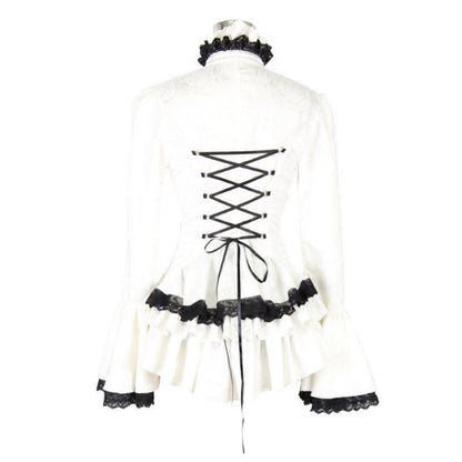 Gothic Prince Princess-Sleeve Blouse