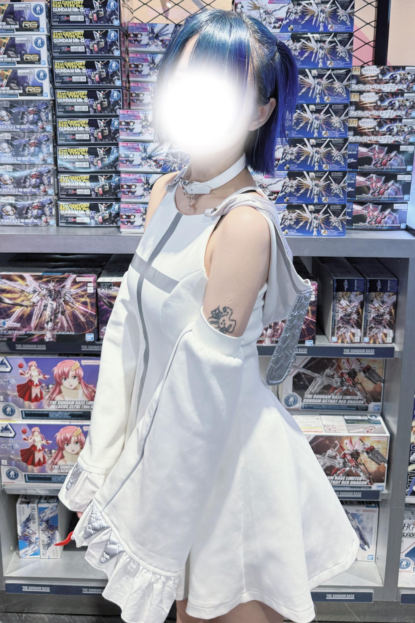 サイバーパンククロスメカニカルノースリーブドレスセット