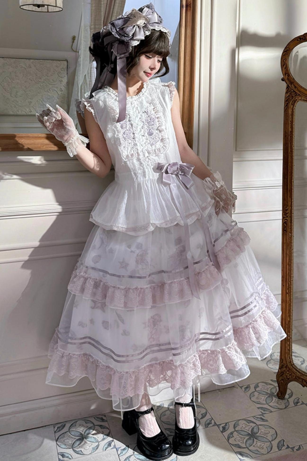Floating Dream Layered Skirt + Top + Accessories
