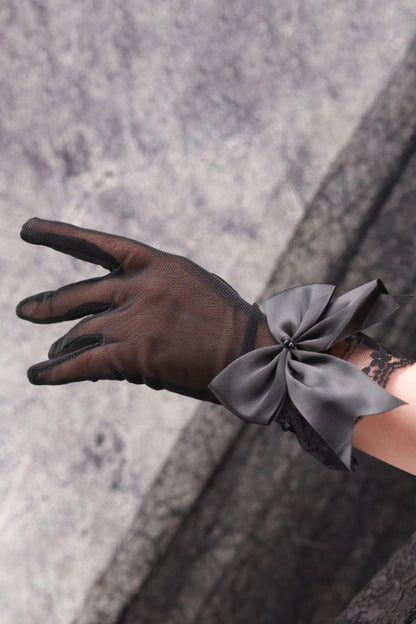 Lolita Lace Ribbon Gloves
