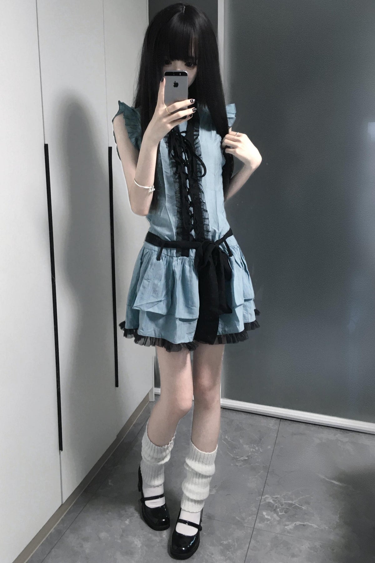 Low-Waist Tie-Up Tank Dress