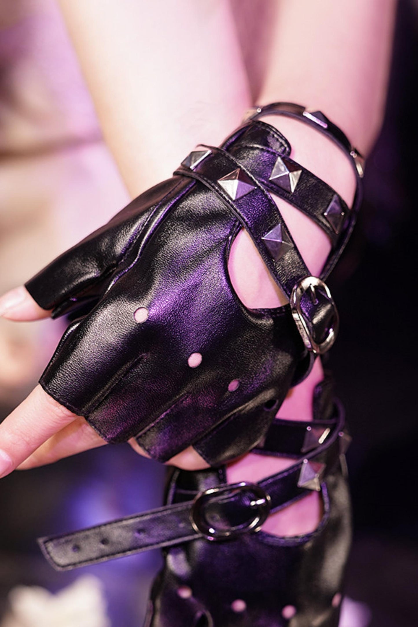 Punk Leather Gloves
