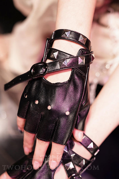 Punk Leather Gloves