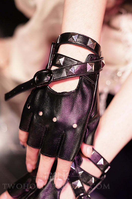 Punk Leather Gloves