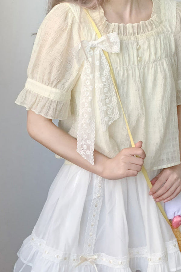 シフォントップスケーキスカートセットアップ