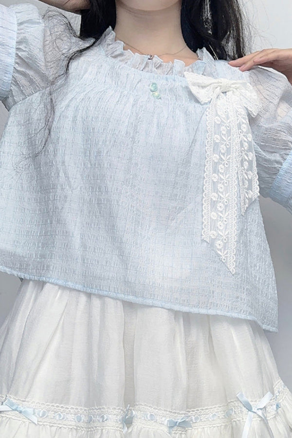 シフォントップスケーキスカートセットアップ