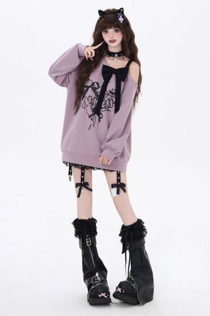 Black Purple Offshol Suspender Sweat