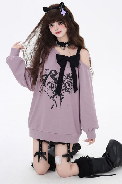 Black Purple Offshol Suspender Sweat