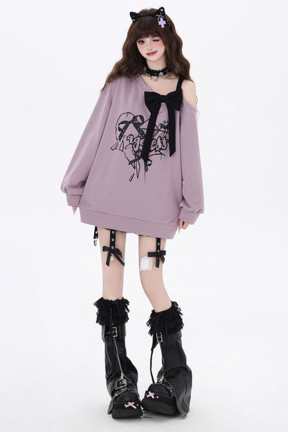 Black Purple Offshol Suspender Sweat