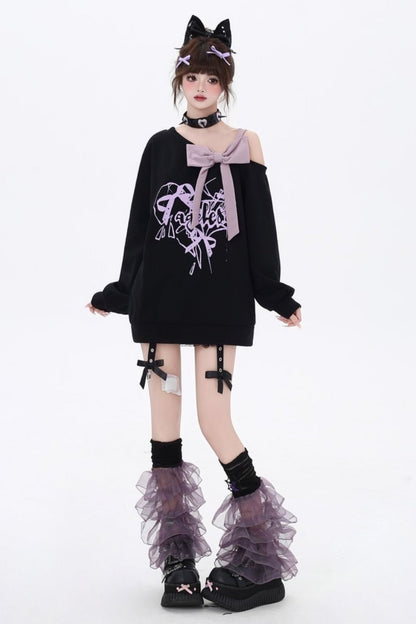 Black Purple Offshol Suspender Sweat