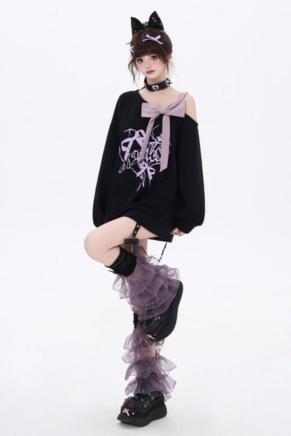 Black Purple Offshol Suspender Sweat