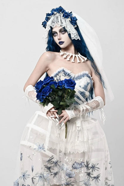 [Reservation product] Gothic Rose Chiffon Zombie Bridotia