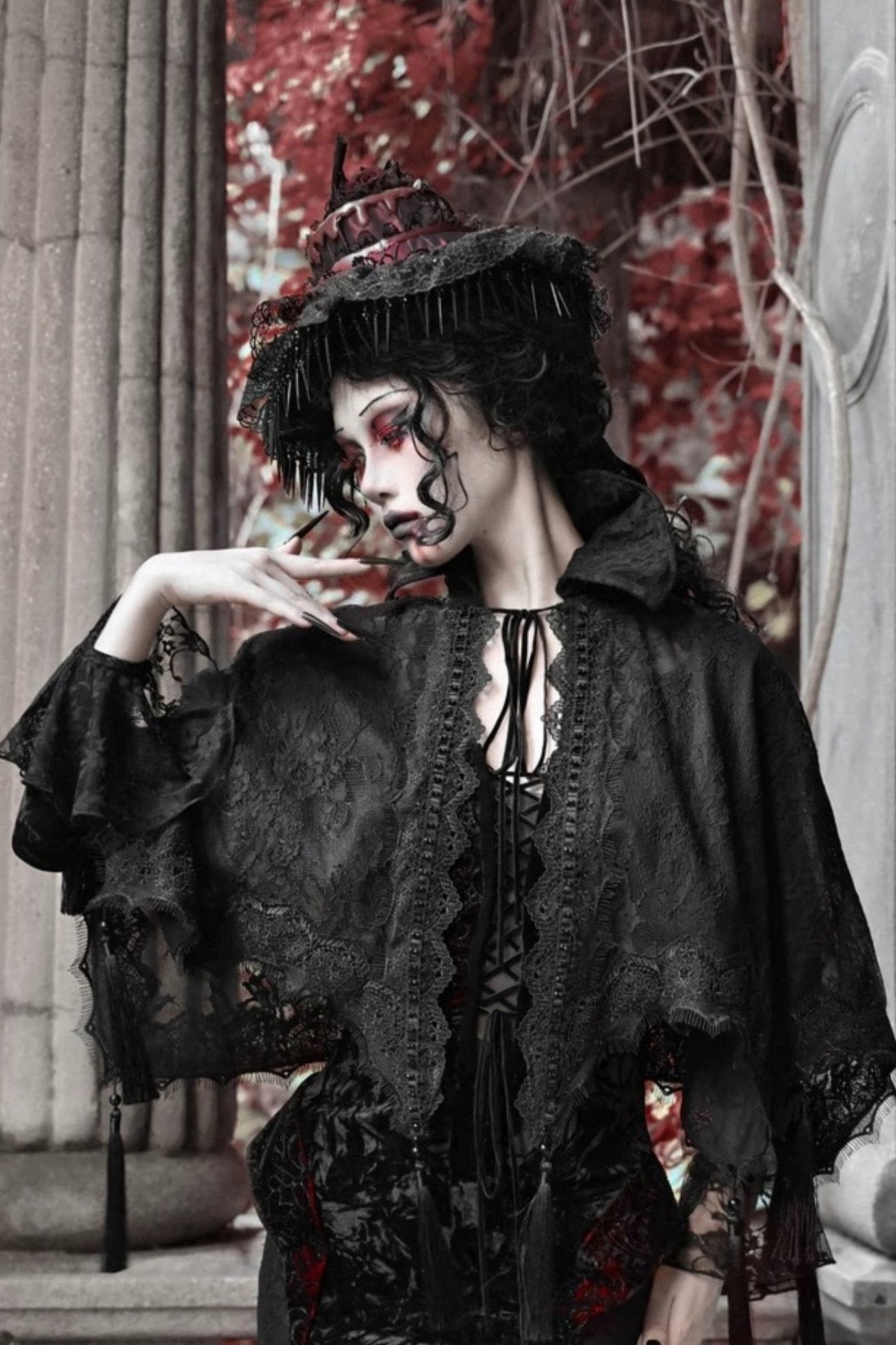 予約商品】ゴシックレースケープショールジャケット – Belchic