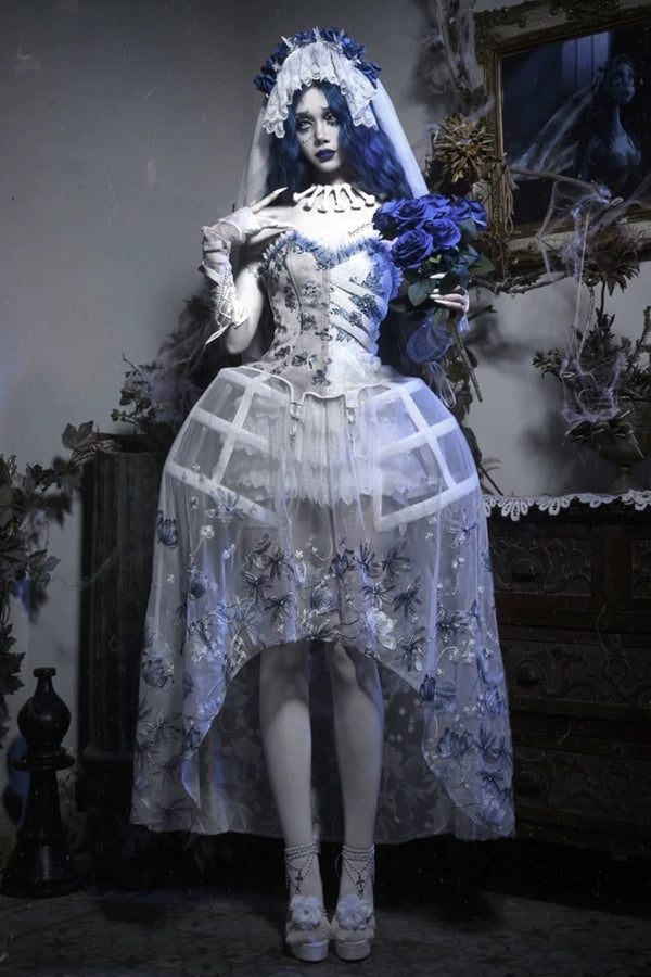 【予約商品】ゾンビブライドゴシックレースコルセットセット