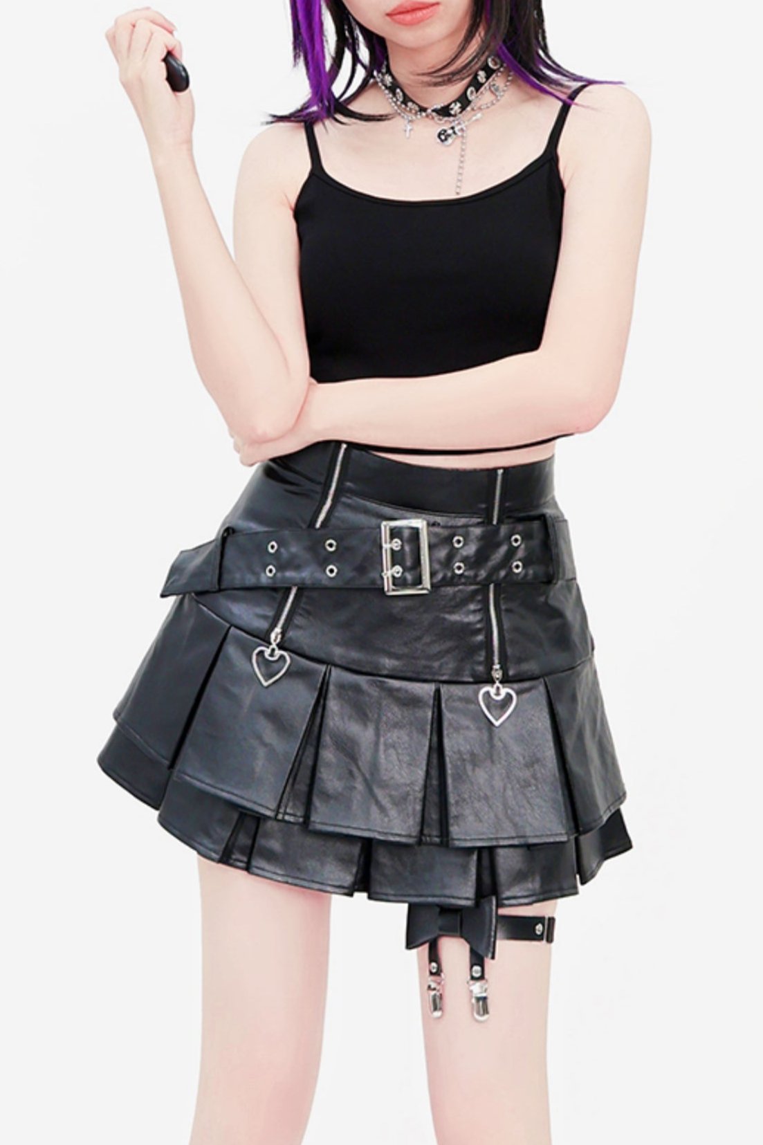 Double layer cool A line skirt