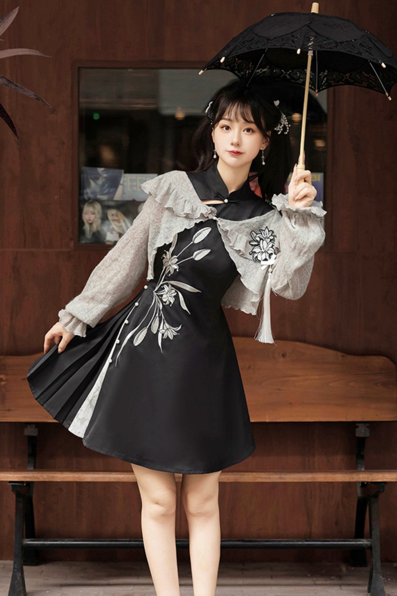 Cheongsam Dress + Short Top