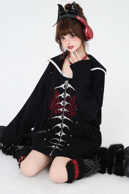 Butterfly Gothic Hall Knit Sweater