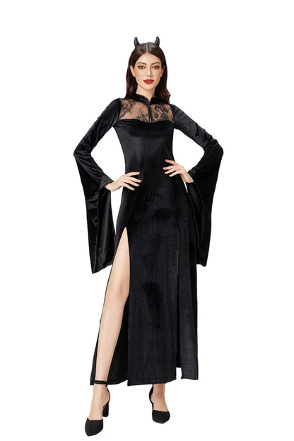 Gothic Velvet Vampire Witch Robe