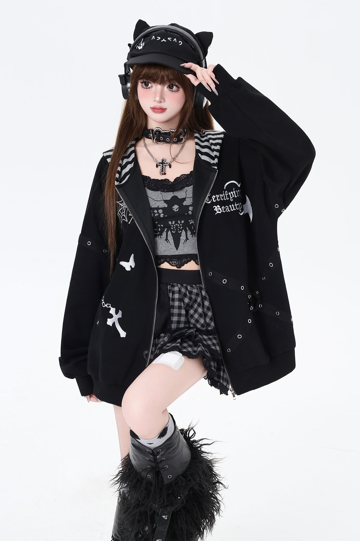 Subculture Cool Embroidered Hooded Jacket