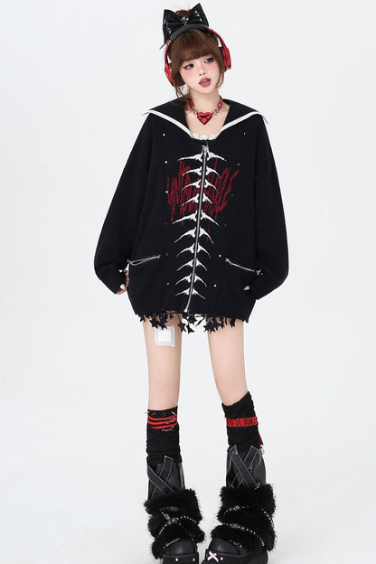 Butterfly Gothic Hall Knit Sweater