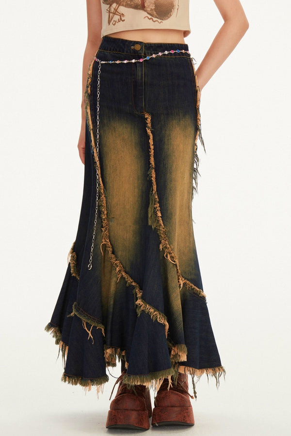 Rohm Stream Fit Denim Skirt 