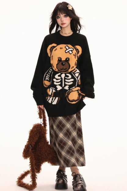 Over -size bear jaker dodo long sleeve sweater