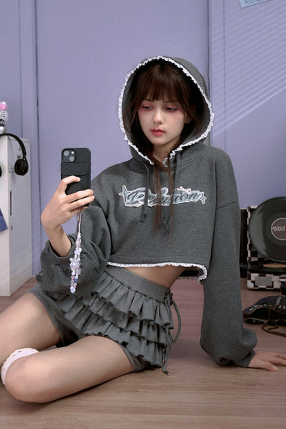 Gray Foody Street Style Sweat