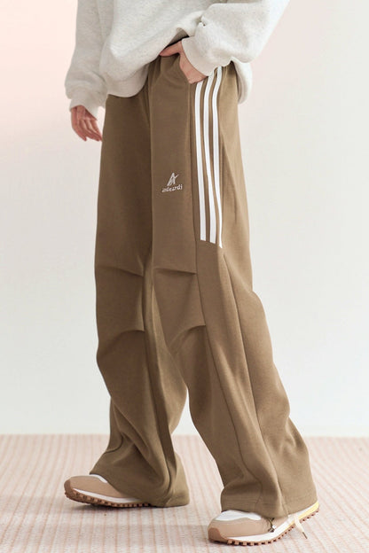 Casual loose kne plates pants