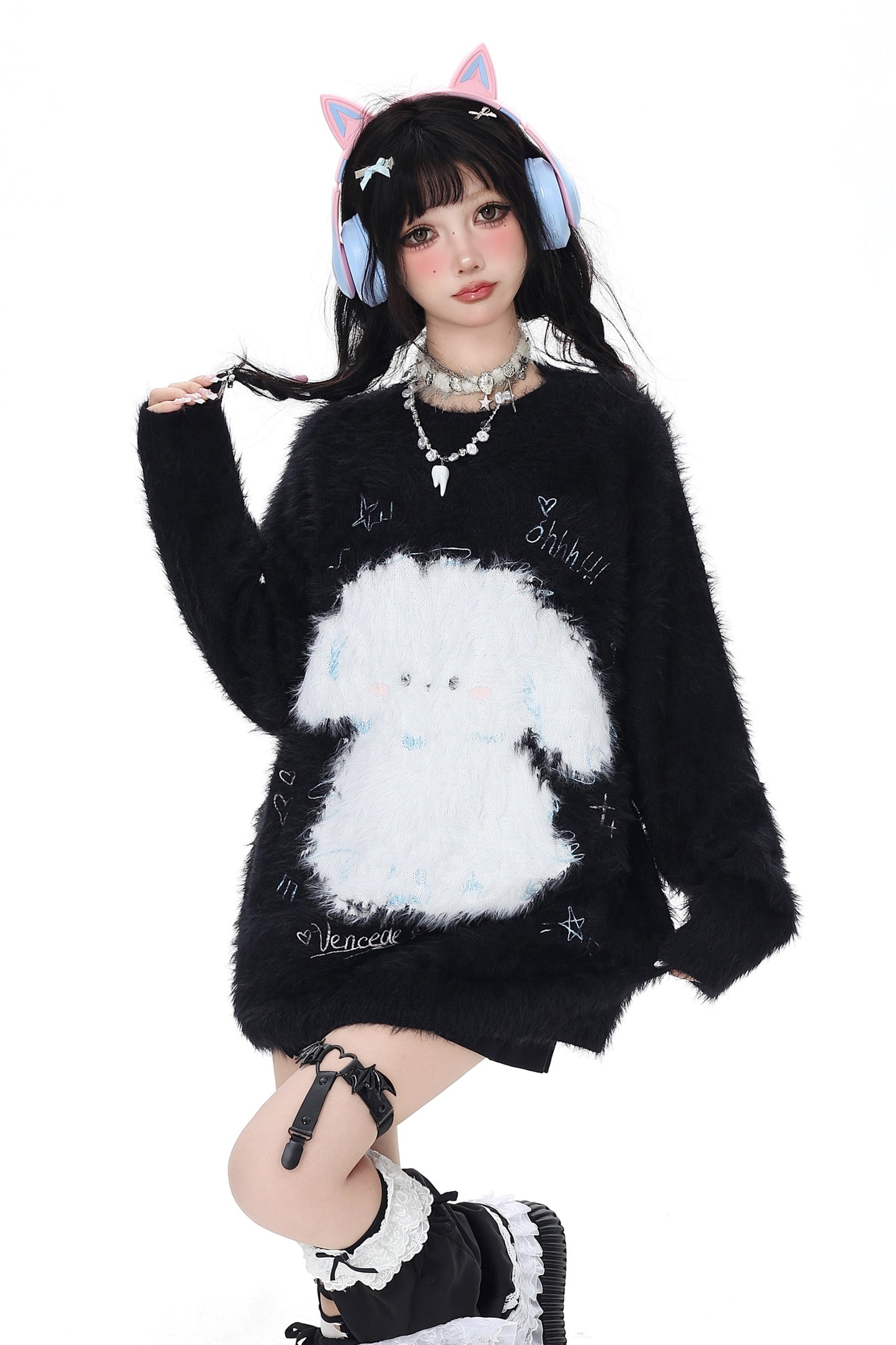 Cool Mohair Loose Soft Pullover Sweatshirt