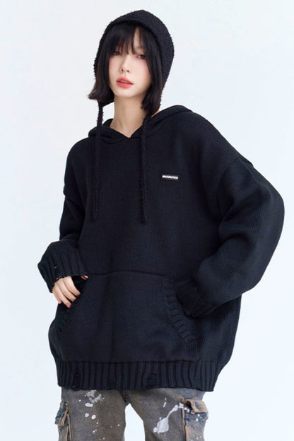 Kangaroo Pocket Lip De Hoodie Sweater