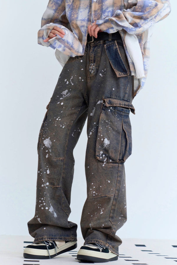ルーズスプラッシュインクジーンズ