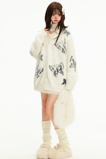 Rage Wind V neck butterfly knit jacket