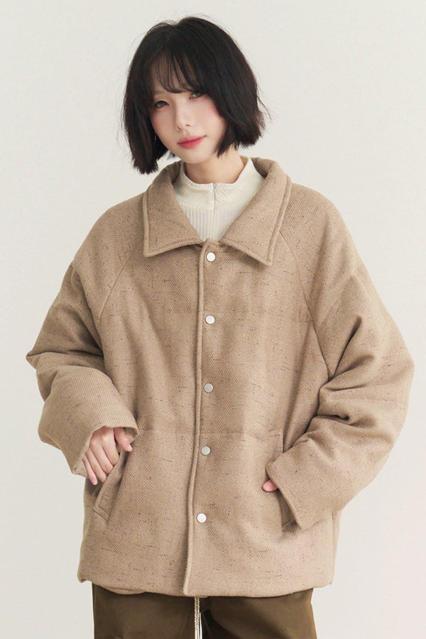 ラペルルーズパデッドジャケット