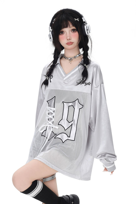 Silver Grey Strappy Valley Jersey Top