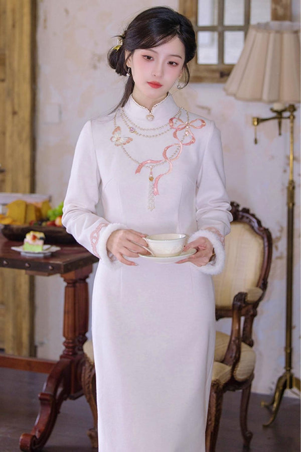 ジェムストーンビーズチャイナドレス