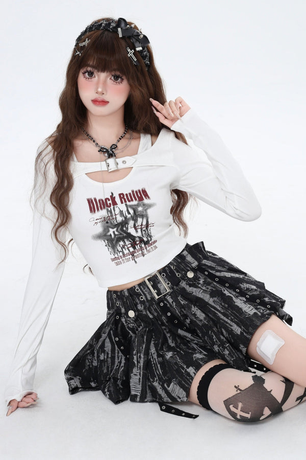 Millennial Star Print Slim T-shirt