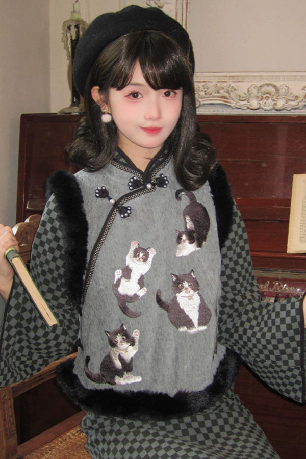 [Pre-order item] Improved China Velvet Vest Setup