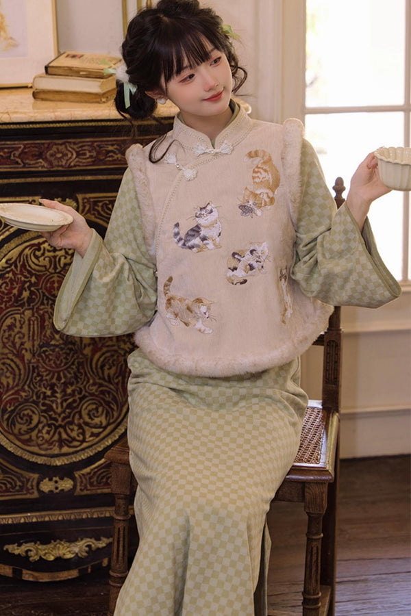 [Pre-order item] Improved China Velvet Vest Setup